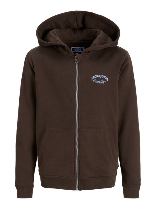 Sweat-shirt Jack&jones junior Jjebrandes backp rlx sweat zip hood jnr