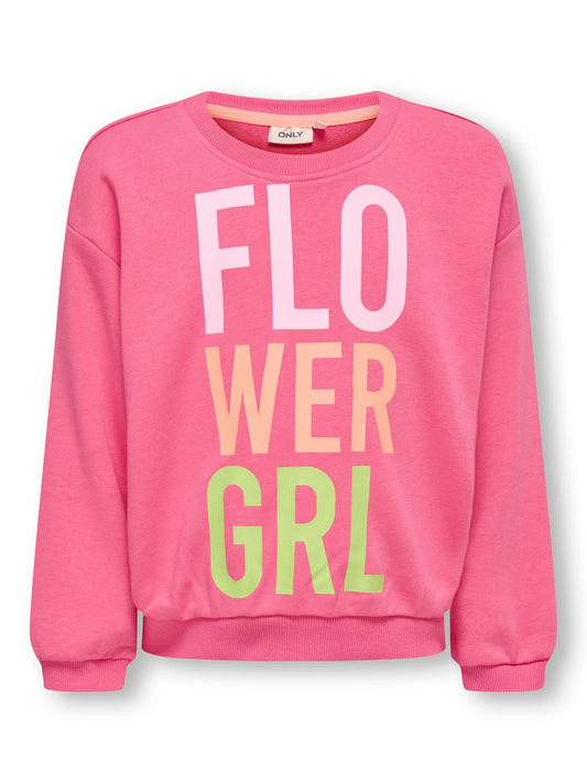 Sweat-shirt Kids mini girl Kmgholiday life ls loose onprint ub swt