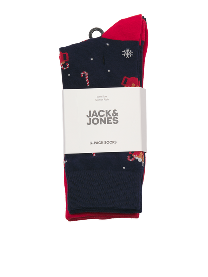 Lot de 3 chaussettes de Noël garçon Jack & Jones Junior - Xmas Stock