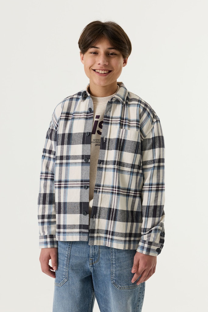 Chemise à carreaux garçon gris Garcia - V263631