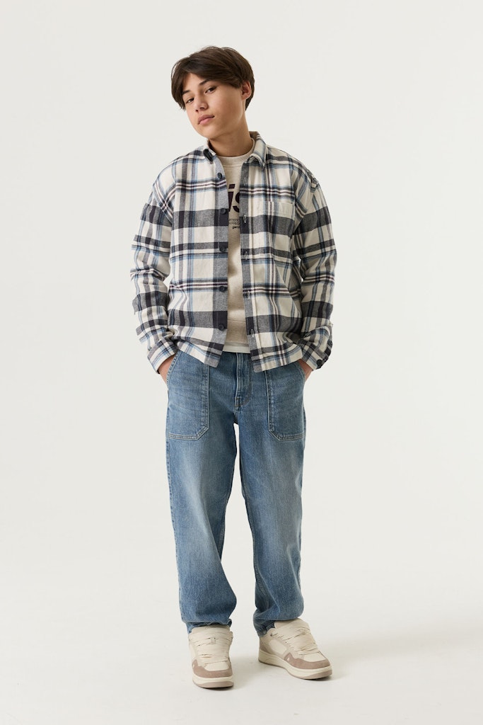 Chemise à carreaux garçon gris Garcia - V263631
