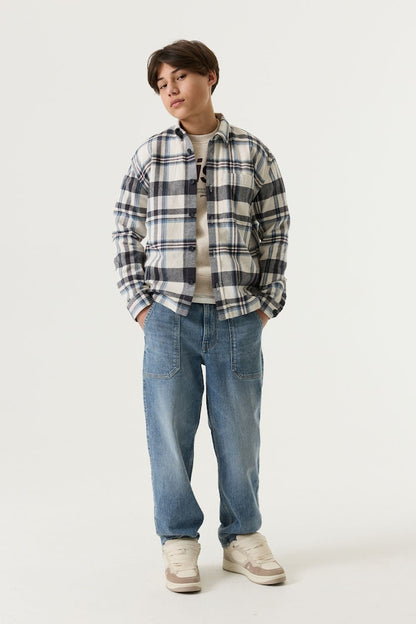 Chemise à carreaux garçon gris Garcia - V263631