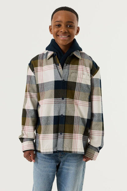 Chemise à carreaux verte garçon Garcia - W263430