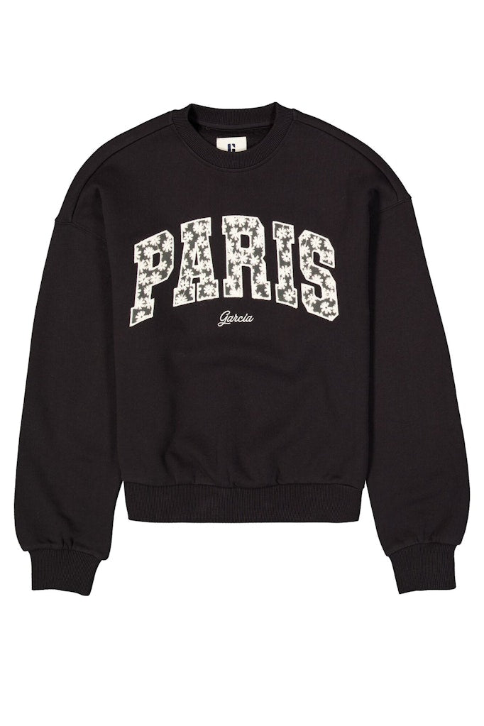 Sweat-shirt fille noir Paris Garcia - W262661