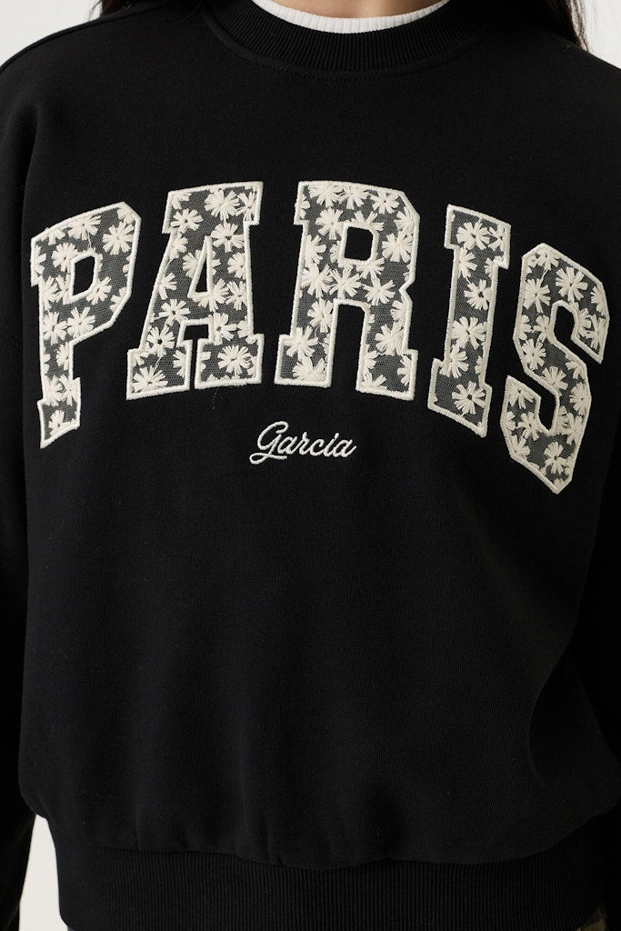 Sweat-shirt fille noir Paris Garcia - W262661