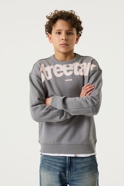Sweat-shirt garçon gris Garcia - T263665