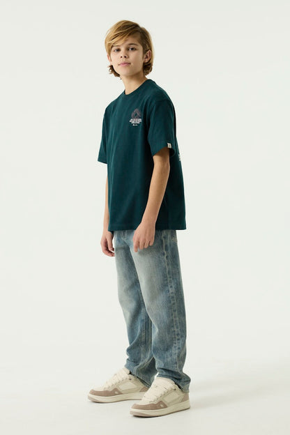 T-shirt garçon bleu sarcelle Garcia - U263400