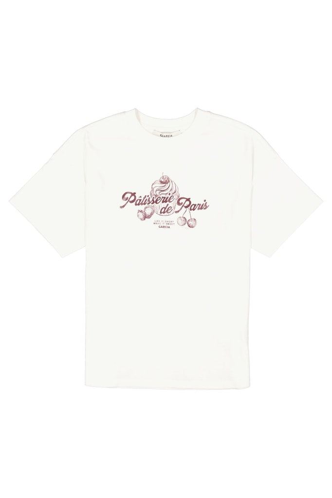 T-shirt fille beige Garcia - U262604