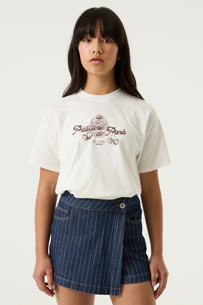 T-shirt fille beige Garcia - U262604