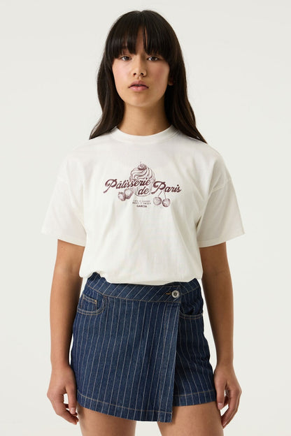 T-shirt fille beige Garcia - U262604