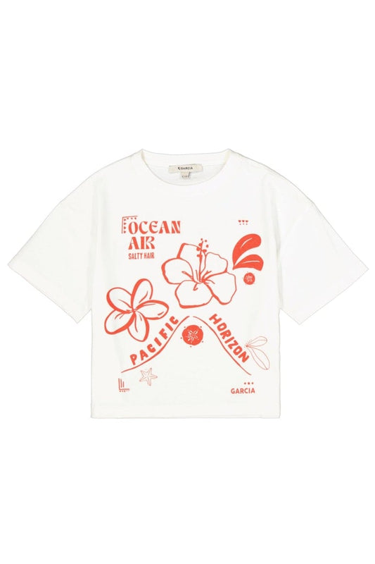 T-shirt GARCIA P262603-53 off white