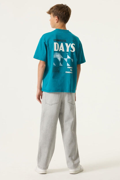 T-shirt garçon Garcia - O263405-6750 Bleu canard