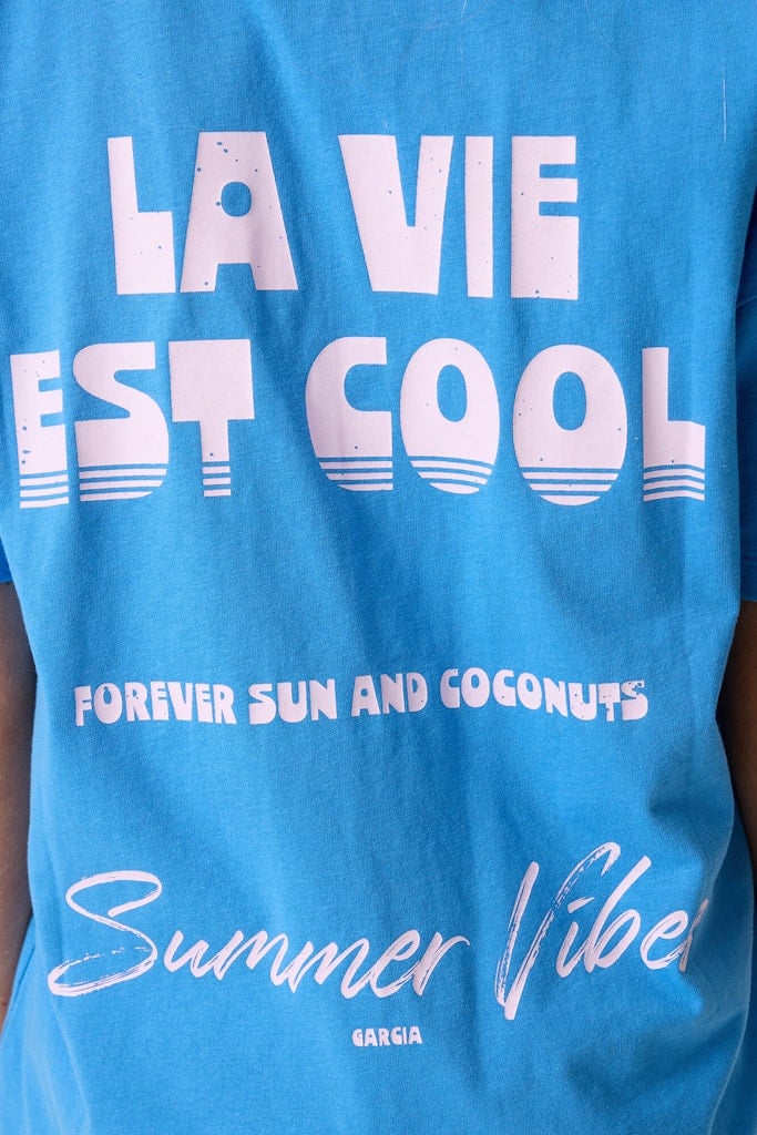 T-shirt GARCIA Q262407-9041 pacific blue