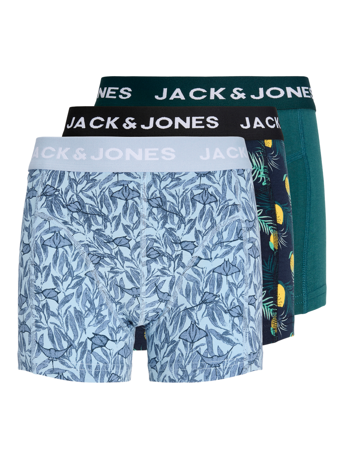 Maillots-Jack&jones junior-Jacjake lemon trunks 3 pack jnr