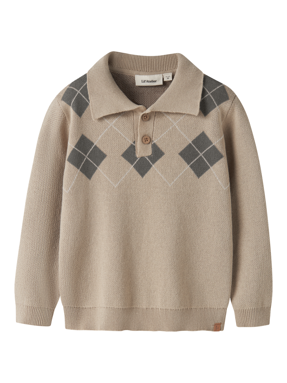 Polo Shirt-Lil' atelier mini-NMMRONAN LS KNIT POLO LIL
