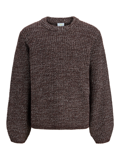Pull-over col rond fille JJXX - Gloria Brun café