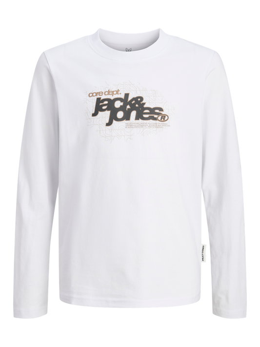 T-shirts Jack&jones junior Jcogrid branding tee ls crew neck jnr