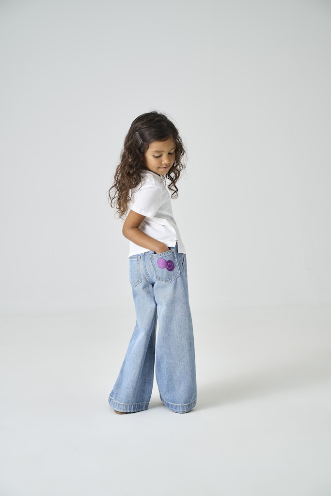 Jeans Kids mini girl Kmgcomet smiley wide dnm noos