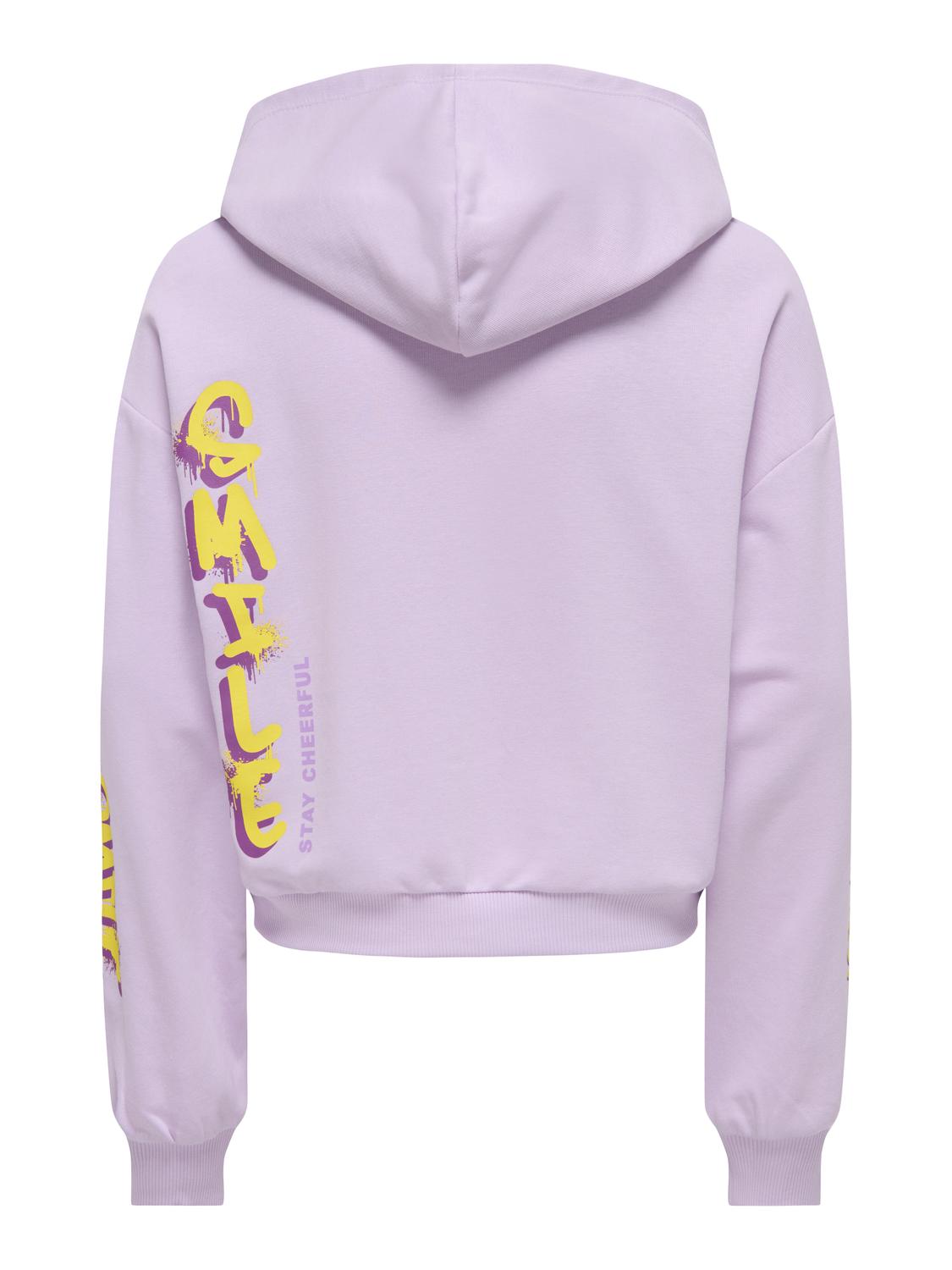 Sweat-shirt Kids only girl Kogsmile life l/s hood ub swt noos