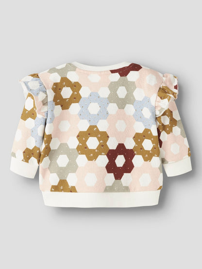 Sweat-shirt bébé fille Lil' Atelier - Dias Lait de coco