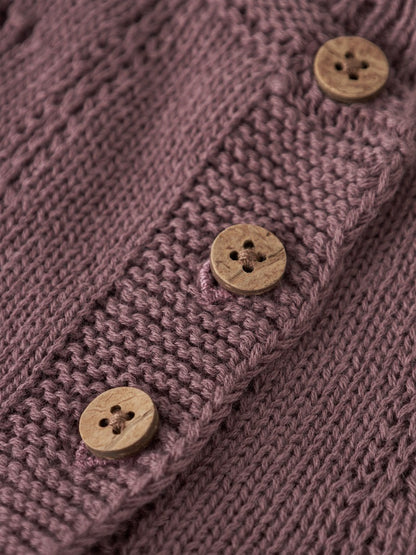 Cardigan court en maille côtelée bébé fille Lil' Atelier - Ramla