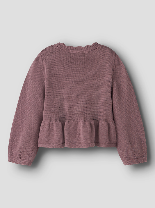 Cardigan court en maille côtelée fille enfant Lil' Atelier Mini - Ramla