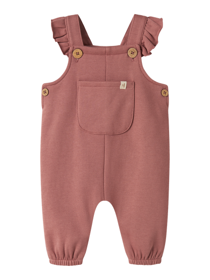 Salopettes-Lil' atelier baby-NBFKILANO LOOSE SWEAT OVERALL BRU LIL