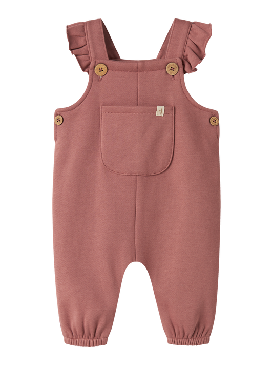Salopettes-Lil' atelier baby-NBFKILANO LOOSE SWEAT OVERALL BRU LIL