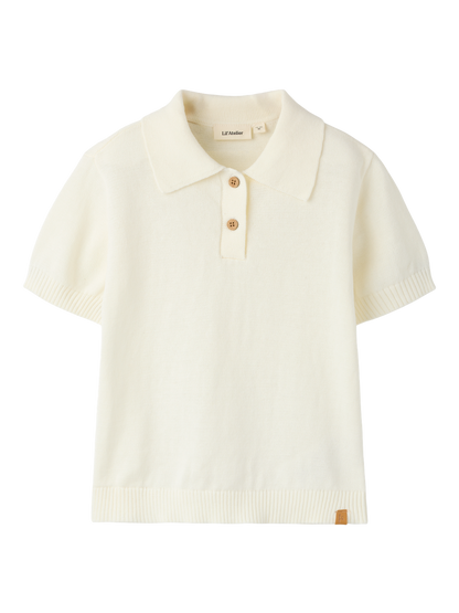 Polo en maille-Lil' atelier mini-Nmmhitos loose ss polo knit lil