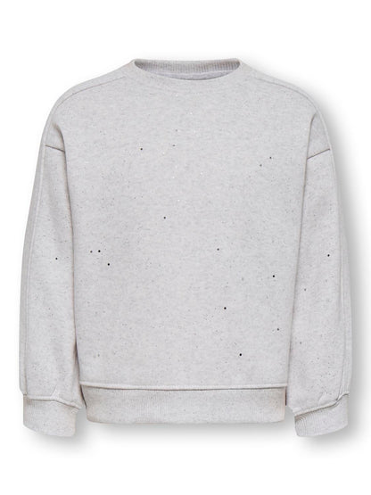 Sweat-shirt-Kids mini girl-KMGOLIVIA L/S O-NECK GLITTER BRU SWT