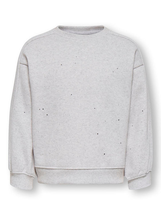 Sweat-shirt-Kids mini girl-KMGOLIVIA L/S O-NECK GLITTER BRU SWT