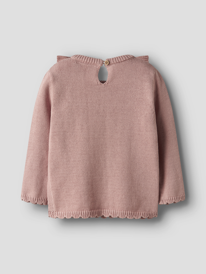 Haut en tricot fille Lil' Atelier - Laguna Misty rose