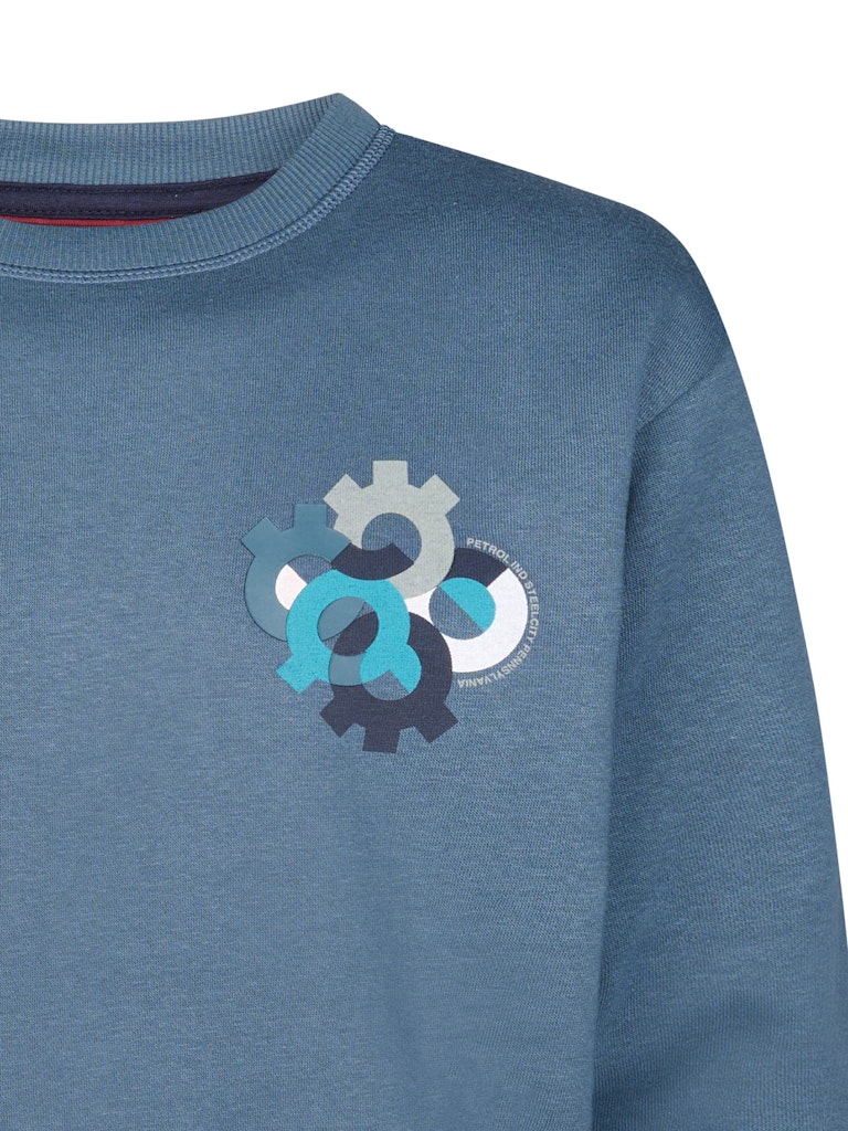 Sweat-shirt col rond garçon Petrol Industries - Storm Blue