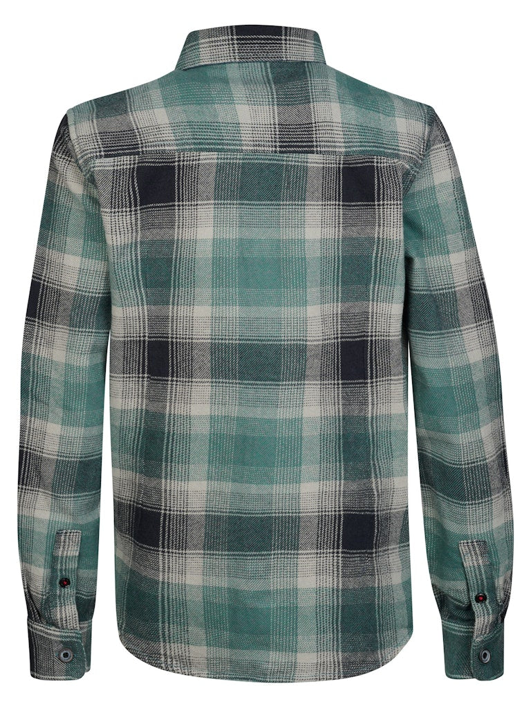 Chemise à carreaux manches longues garçon Petrol Industries - Teal Green