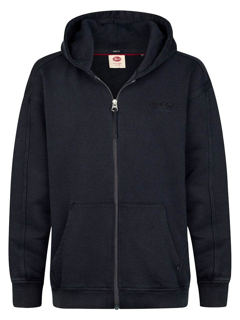 Sweat-shirt à capuche zippé garçon Petrol Industries - Iron Steel