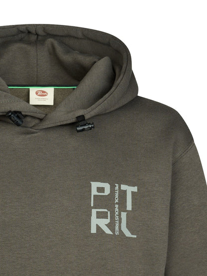 Sweat-shirt à capuche imprimé garçon Petrol Industries - Beluga
