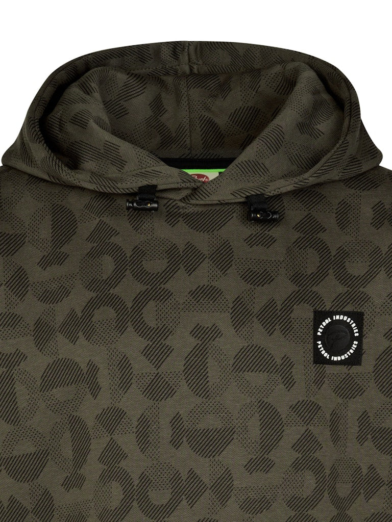 Sweat-shirt à capuche imprimé all-over garçon Petrol Industries - Beluga