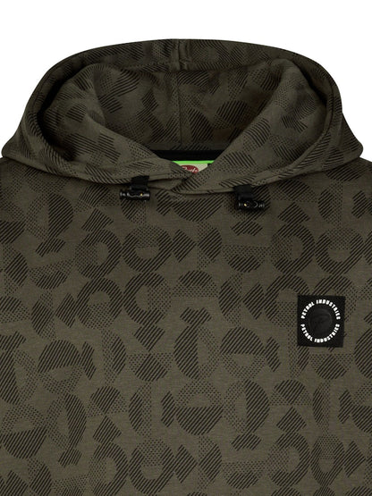 Sweat-shirt à capuche imprimé all-over garçon Petrol Industries - Beluga