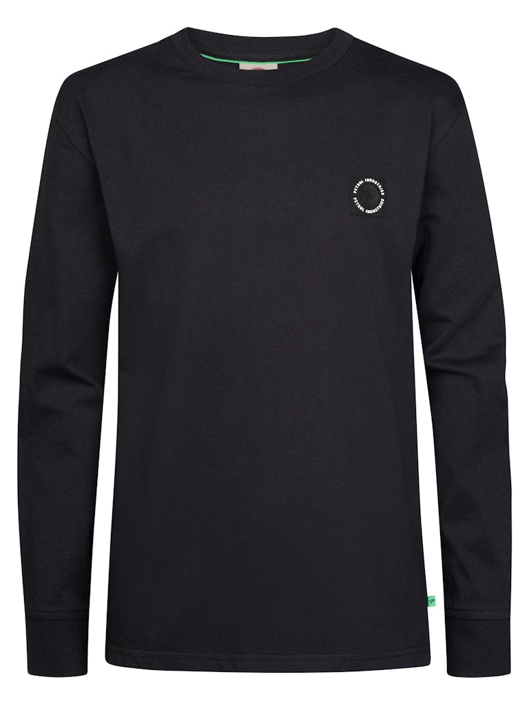 T-shirt manches longues col rond garçon Petrol Industries - Deep Black