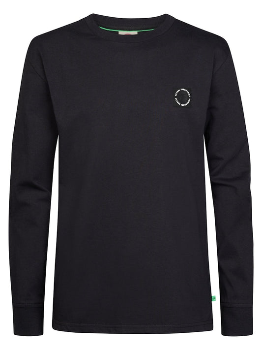 T-shirt manches longues col rond garçon Petrol Industries - Deep Black