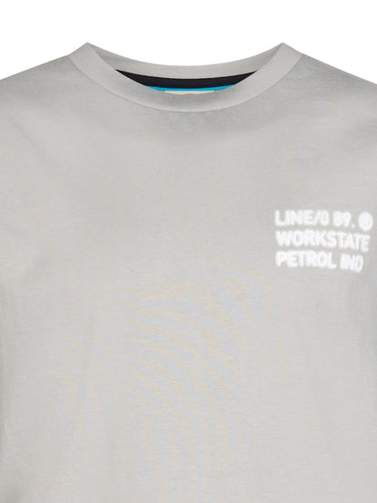T-shirt manches longues imprimé garçon Petrol Industries - Ice Grey