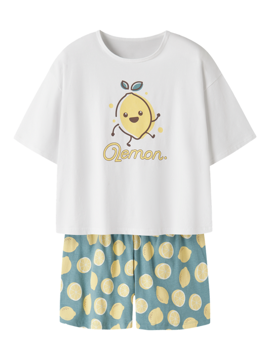 Ensembles pyjama Name it kids Nkfnightset boxy lemon noos