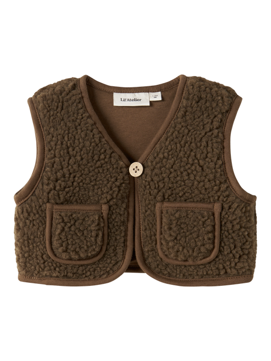 Cardigans en molleton-Lil' atelier baby-NBNJONO RLX SHERPA VEST LIL