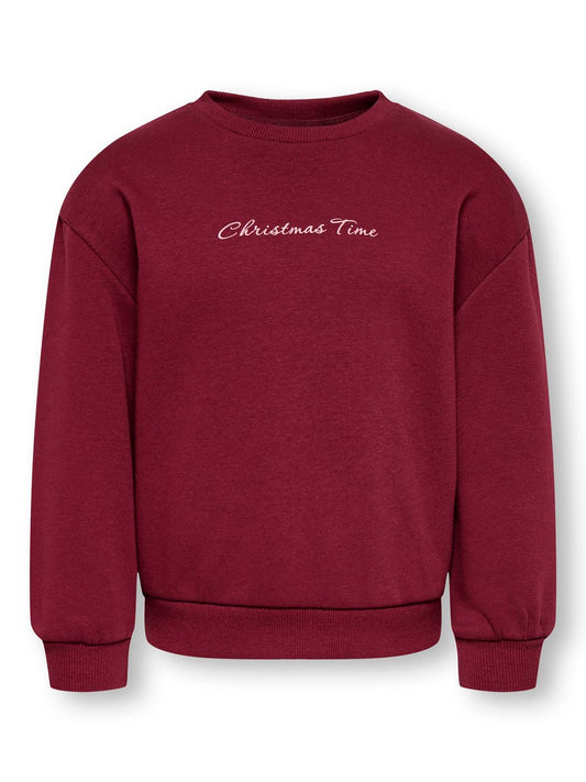 Sweat-shirt-Kids mini girl-Kmgelfie ls xmas boxy o-neck box swt