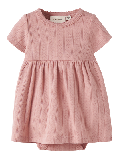 Robe midi bébé fille Lil' Atelier - Falina Misty rose