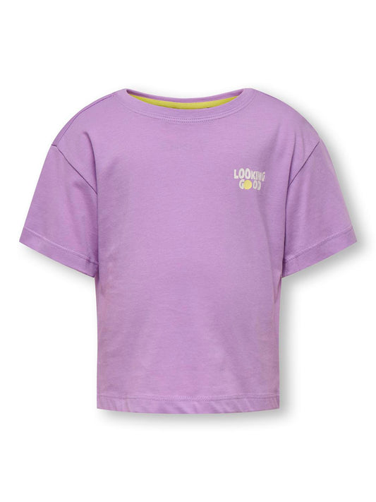 T-shirts Kids mini girl Kmgrenna life s/s loose print top jrs