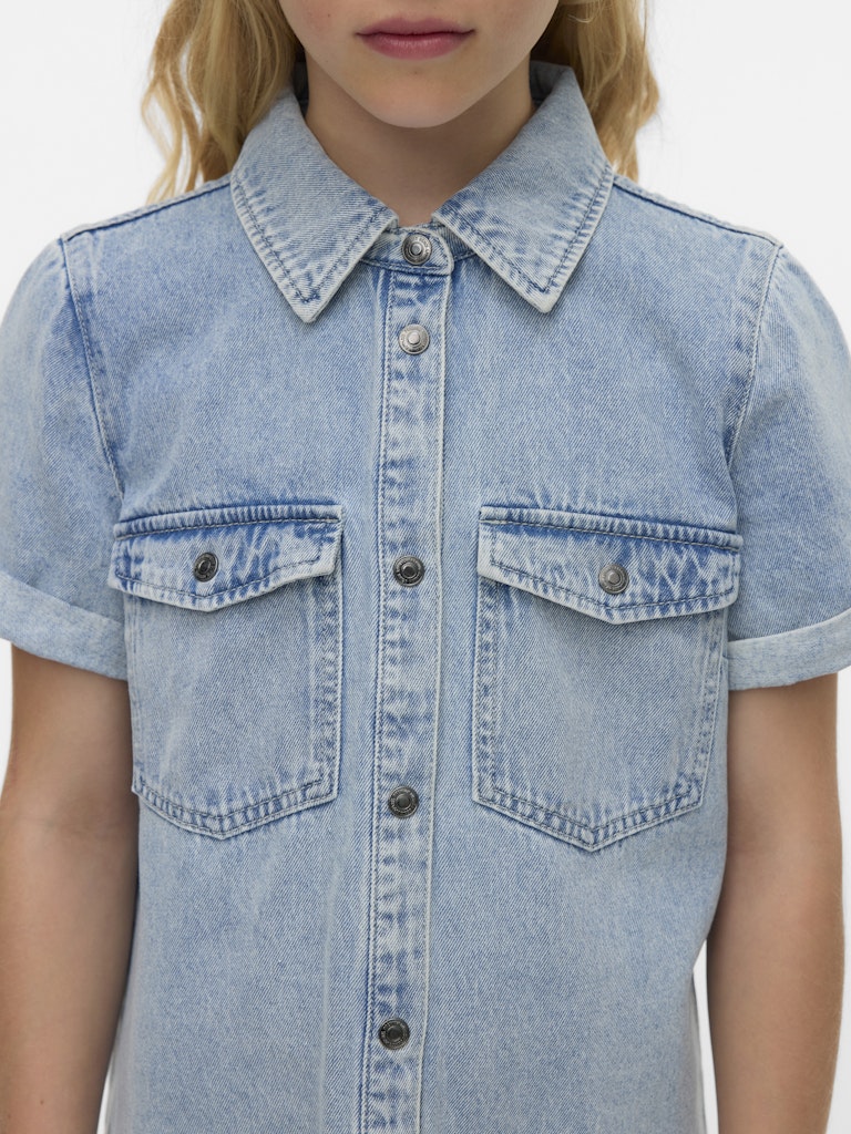 Robe courte Vero moda girl Vmjennie ss short denim dress ga girl