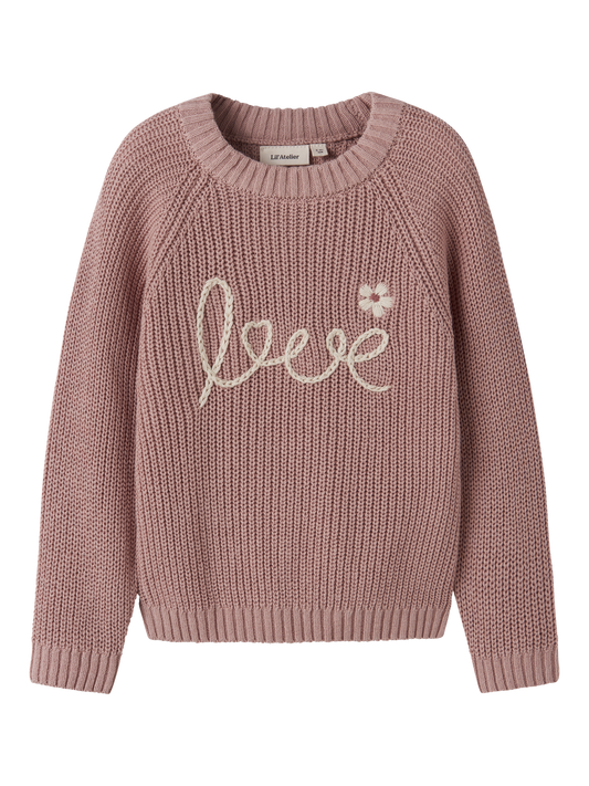 Haut en tricot Lil' atelier mini Nmfemlen emb knit lil