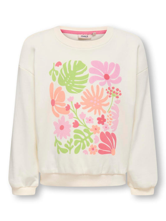Sweat-shirt Kids mini girl Kmgholiday life ls loose onprint ub swt