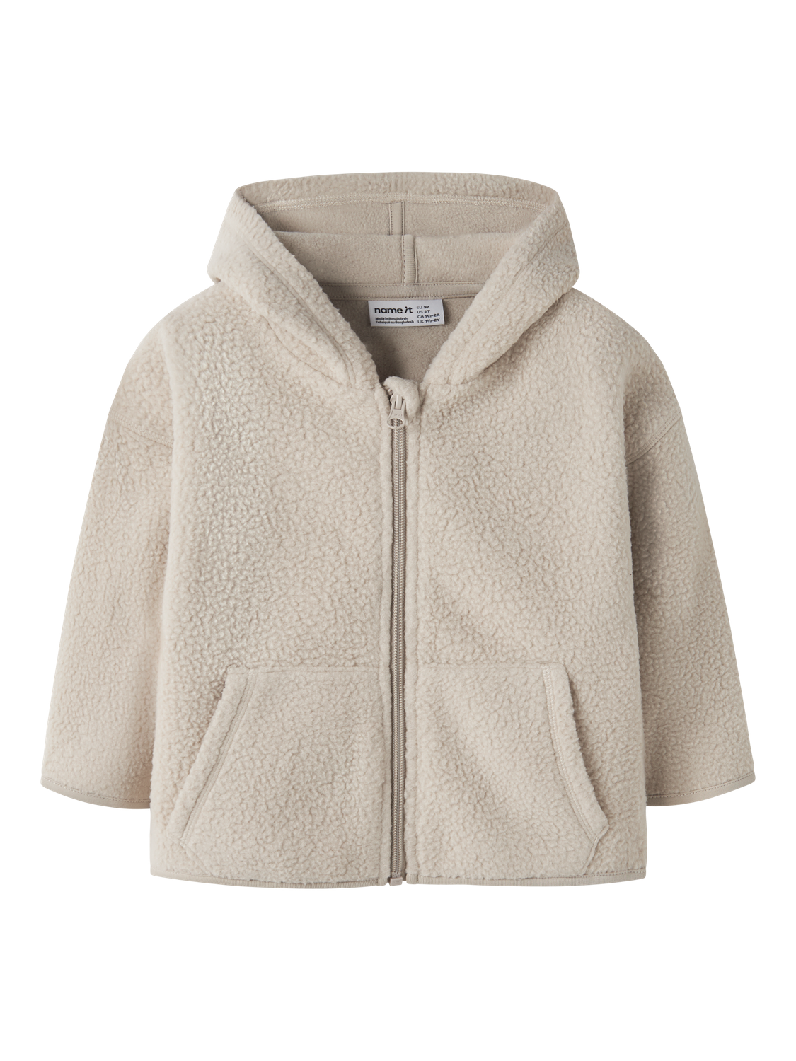 Sweat-Name it mini-NMMRISA OVERSIZE LS TEDDY CARD WH